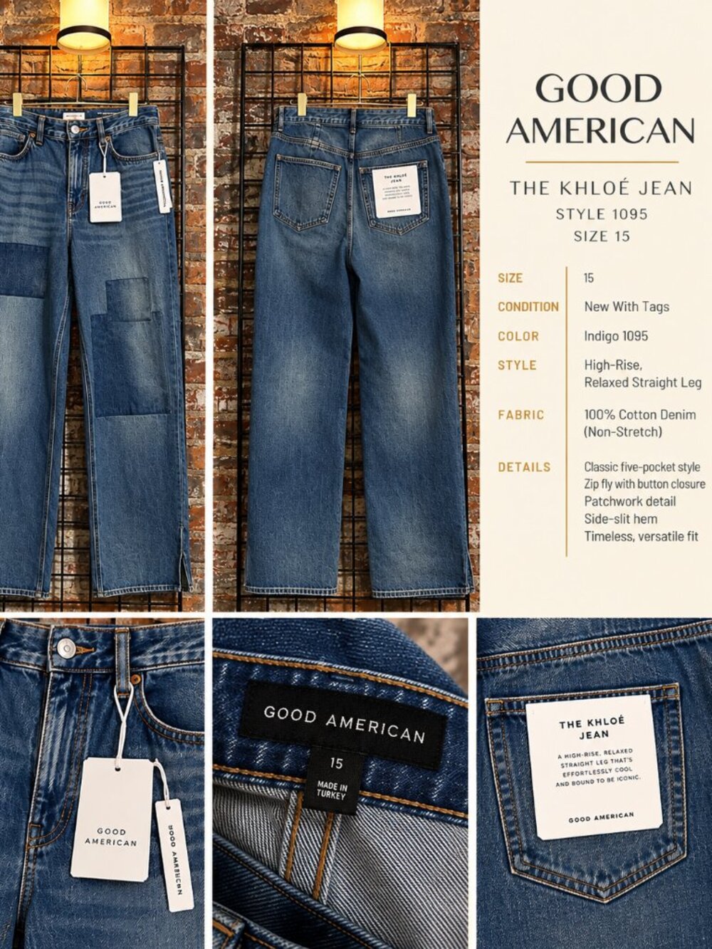 Good American The Khloé Jean – Indigo 1095 | Size 15 | NWT